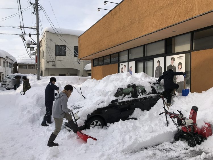 福井県での大雪状況。
