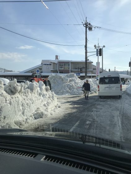 福井県での大雪状況。