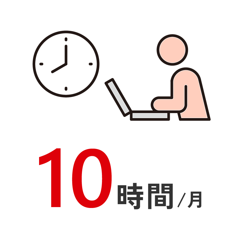 10時間/月