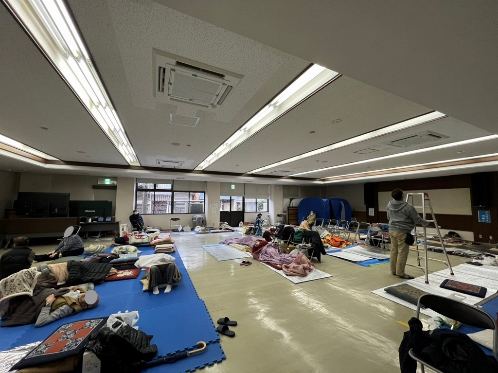令和６年能登半島地震で七尾市の避難所にクレアウィンボックスの支援