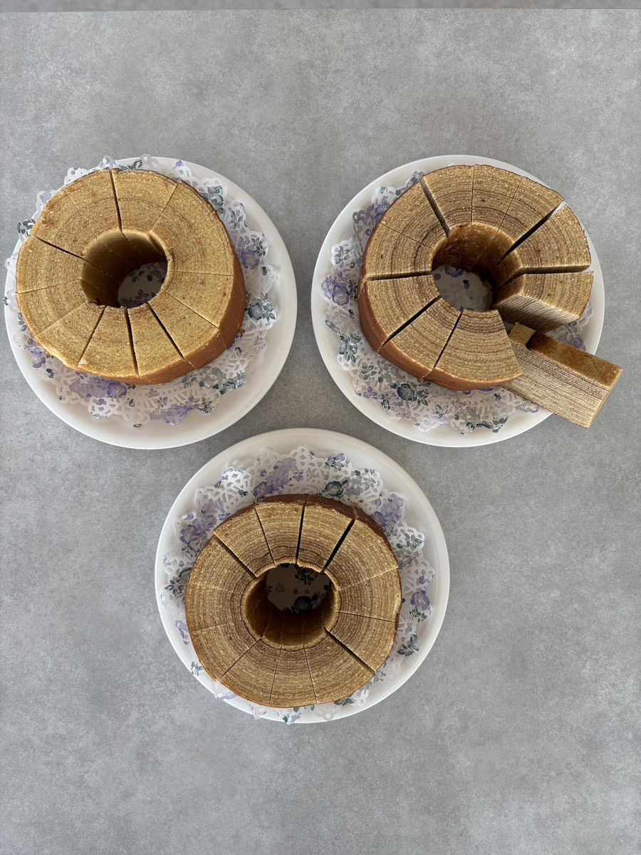 下町バウムクーヘンを上から